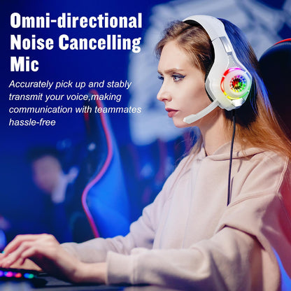 Omni Mic Noise Reduction Headset 1.9M Length - White
