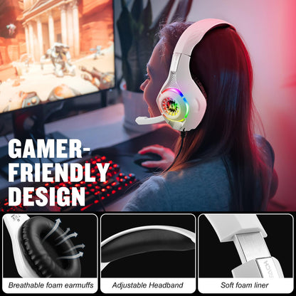 Omni Mic Noise Reduction Headset 1.9M Length - White