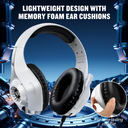 Omni Mic Noise Reduction Headset 1.9M Length - White