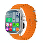 2.01 Inch Bluetooth Call Smart Watch Support Heart Rate / Blood Oxygen - Silver Orange
