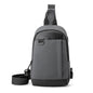 Waterproof Men Chest Bag Multifunctional Shoulder Crossbody For Riding And Casual Use - Grey