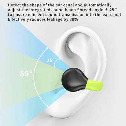Wireless Clip-on Earphones with Charging Case - White + Gray