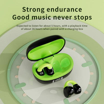Wireless Clip-on Earphones with Charging Case - White + Gray