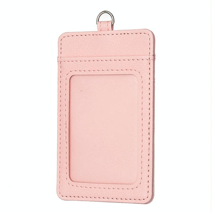 Vertical Id Card Bag & Lanyard - Pink