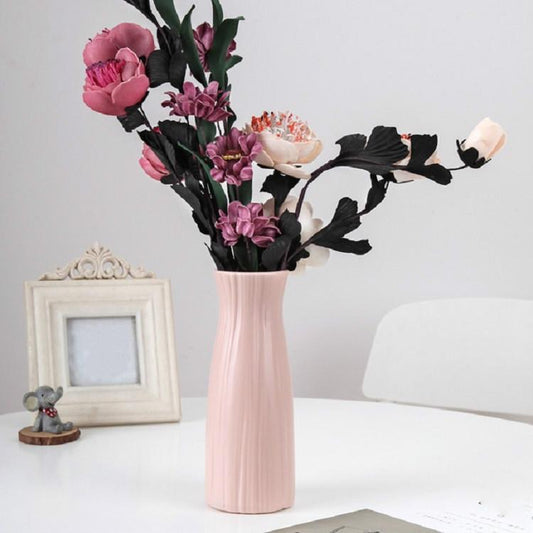 Versatile Plastic Vase For Home Decor And Flower Arrangements - Pink