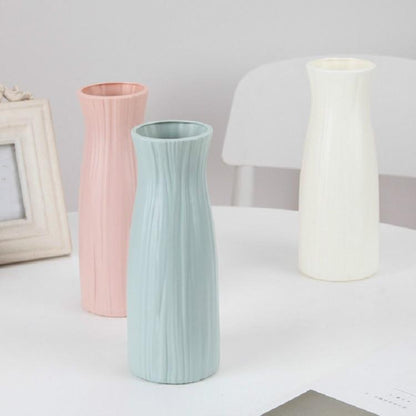 Versatile Plastic Vase For Home Decor And Flower Arrangements - Pink