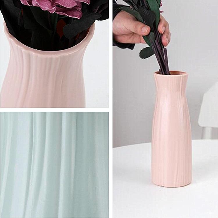 Versatile Plastic Vase For Home Decor And Flower Arrangements - Pink