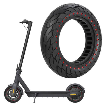 10x2.5 Inflatable Honeycomb Solid Run-flat Tire for Electric Scooter - Blue - 44Mm Slot Yellow