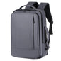 Waterproof Expandable Laptop Backpack With Usb Port - Grey