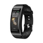 Bluetooth Sleep Heart Monitor Bracelet - B7 - Black + Black Silicone Strap