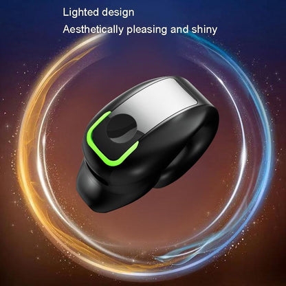 Lightweight Waterproof Bluetooth Earphone with Clip - Single-ear - White