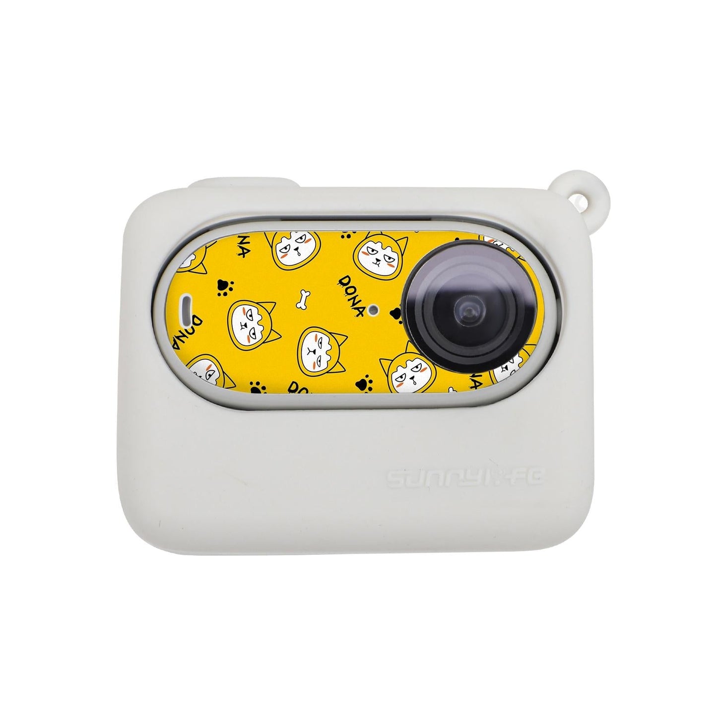 Silicone Case for Insta360 Go 3 with Neck Strap and Skin Wrap - Black