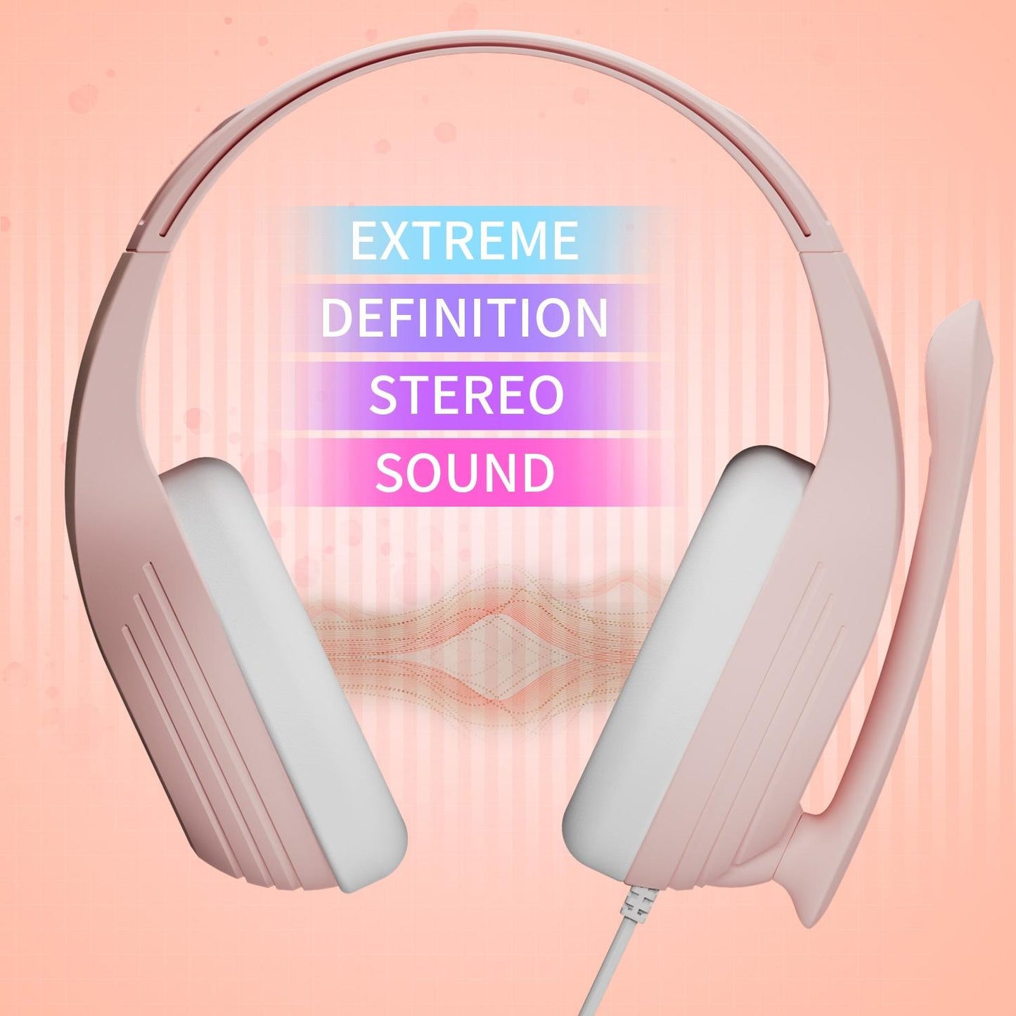 Adjustable Gaming Headset With Mic 3.5Mm Port - Blue