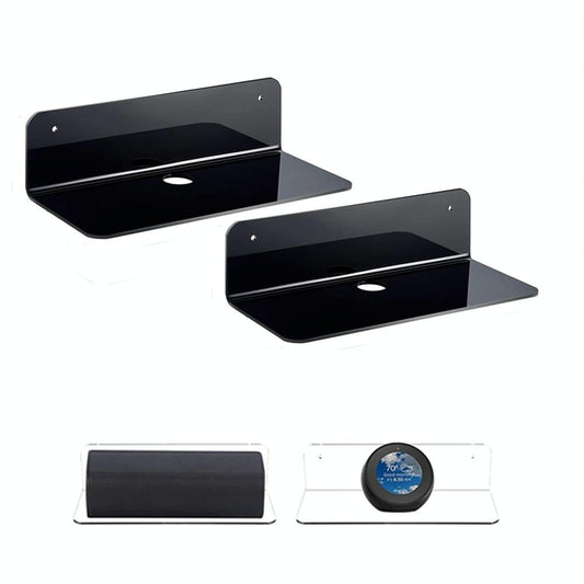 Set of 2 Wall Mounts for Speakers and Surveillance Cameras - Black