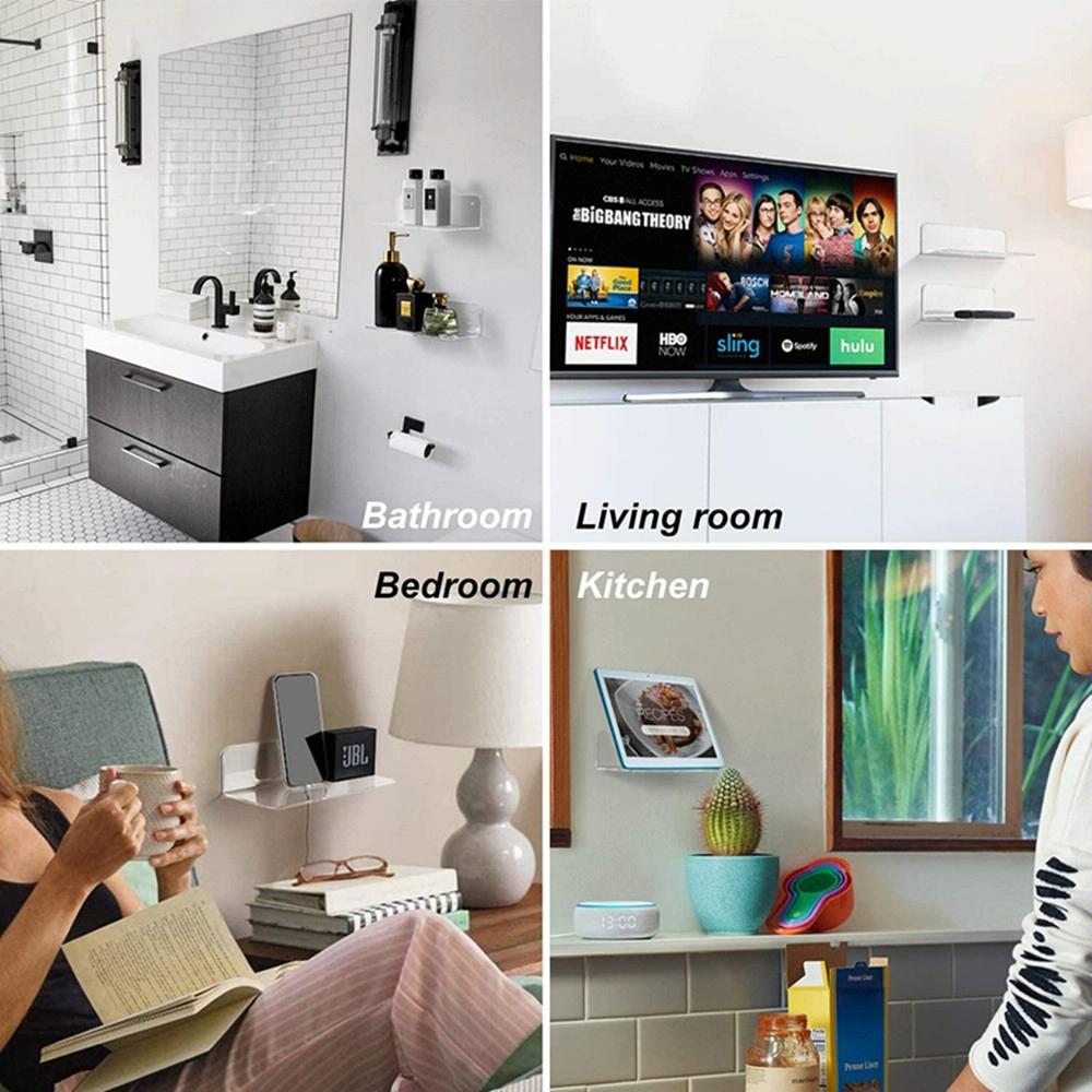 Set of 2 Wall Mounts for Speakers and Surveillance Cameras - Black