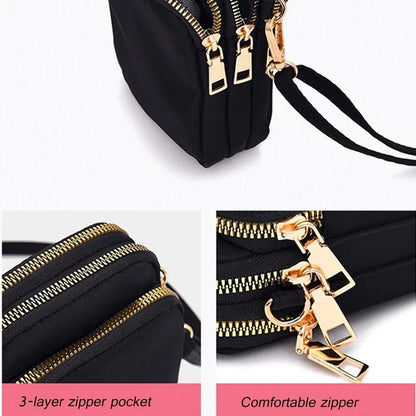 Women Mini Crossbody Phone Bag With Headphone Hole - Dark Purple