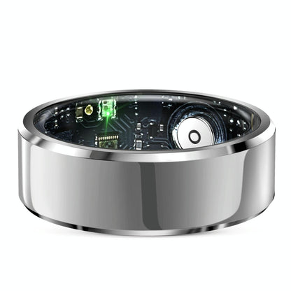 Smart Ring With Heart Rate Blood Oxygen And Sleep Monitoring - Size 9 - White