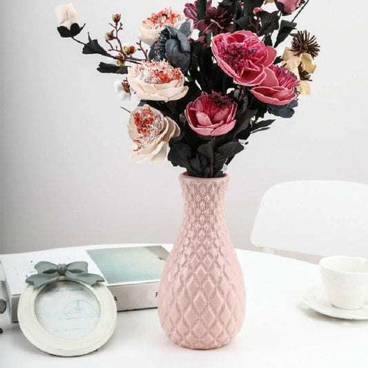 Hydroponic Plastic Vase For Dry And Wet Flower Arrangements - Desktop Furnishings - Pink