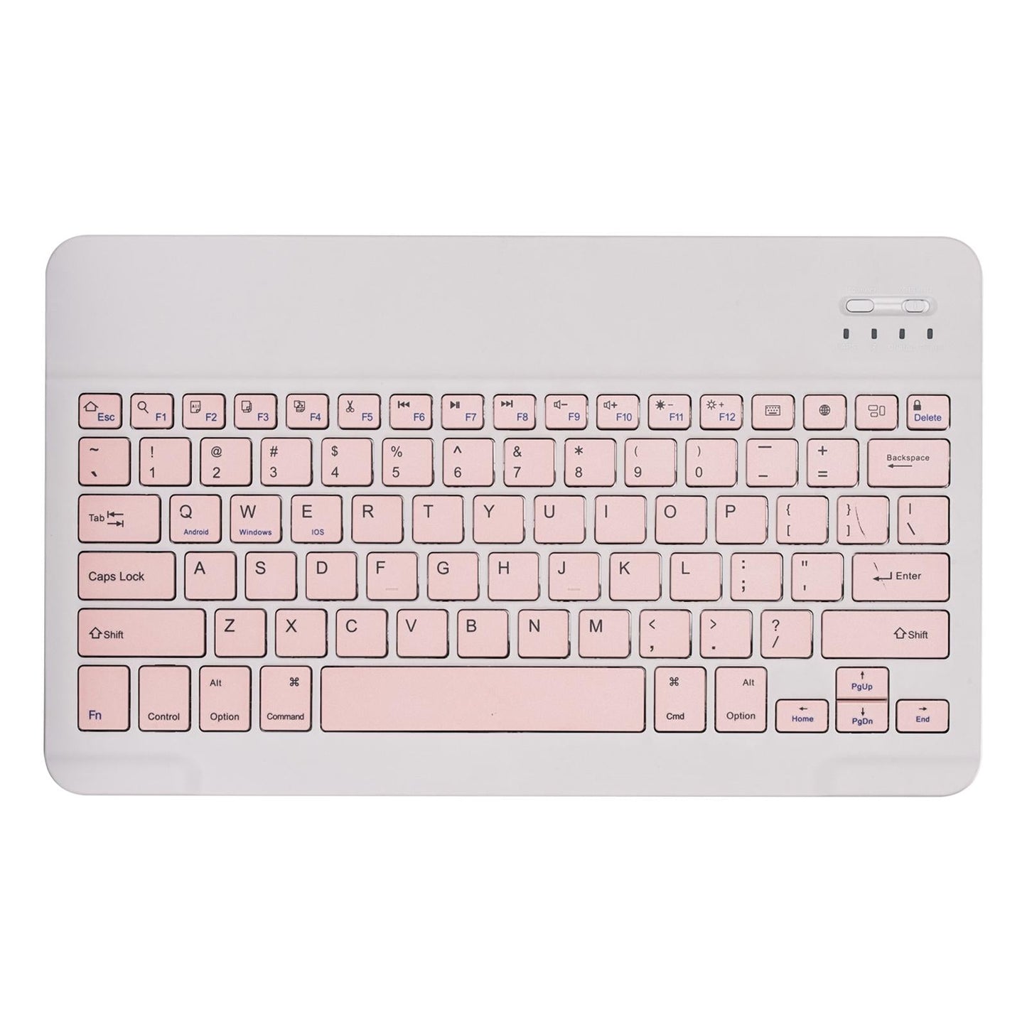 Detachable Bluetooth Keyboard Tablet Case For Ipad Pro 12.9 With Holder Pen Slot - Pink