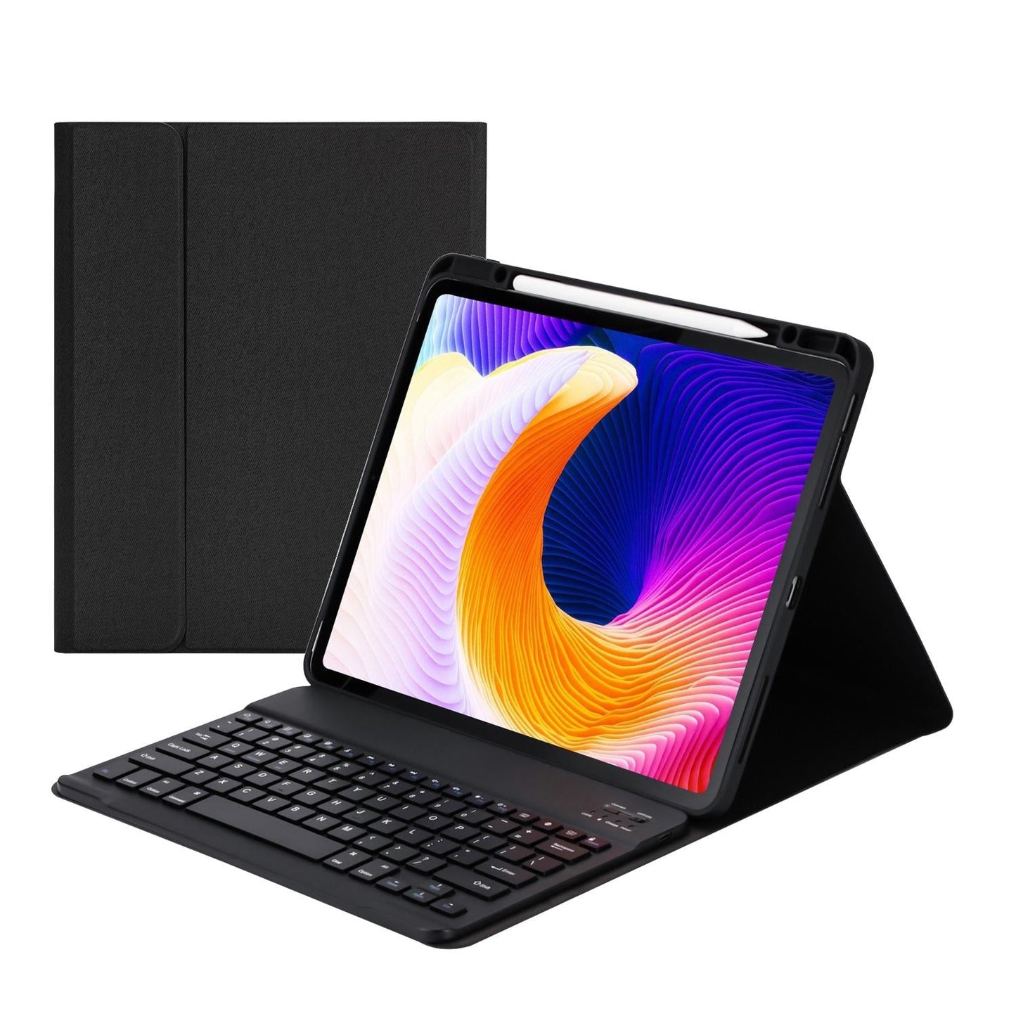 Detachable Bluetooth Keyboard Tablet Case For Ipad Pro 12.9 With Holder Pen Slot - Pink