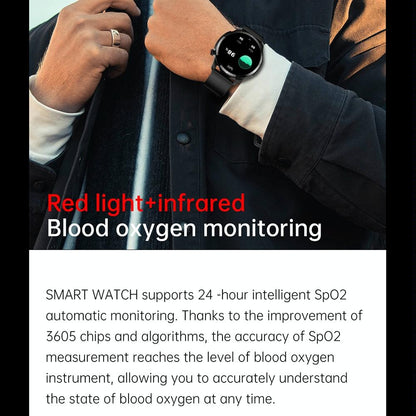 1.39 Inch Ip67 Waterproof Leather Band Smart Watch Supports Bluetooth Call / Blood Oxygen / Body Temperature Monitoring - Brown