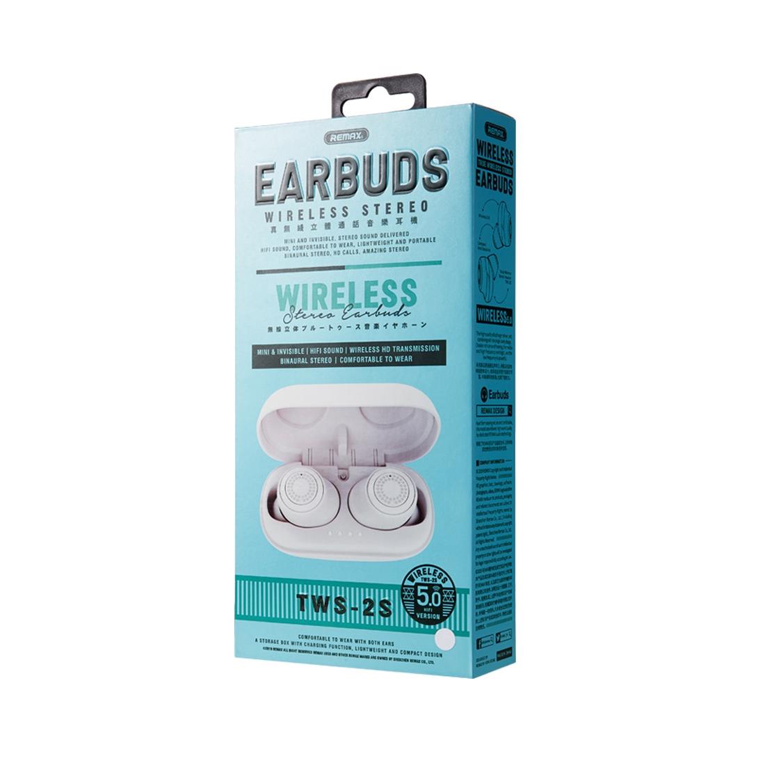 True Wireless Bluetooth Earphones with Charging Box - 5.0 - White