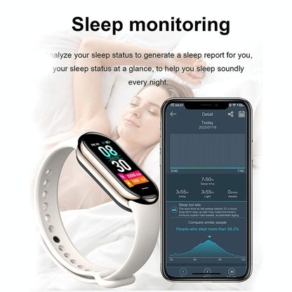 Waterproof Smart Watch With Heart Bp Oxygen And Sugar Monitoring - Ip68 - Blue