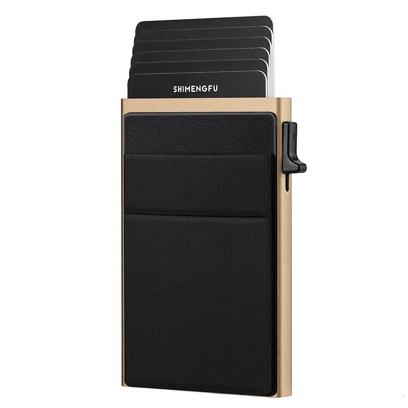 Men Slim Metal Rfid Blocking Wallet - Silver
