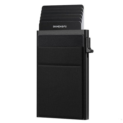 Men Slim Metal Rfid Blocking Wallet - Silver
