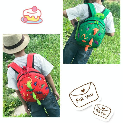 Durable Dinosaur Backpack For Kids - Lost Proof - Red