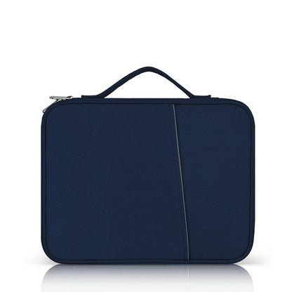 Leather Portable Bag with Cloth Texture - Green