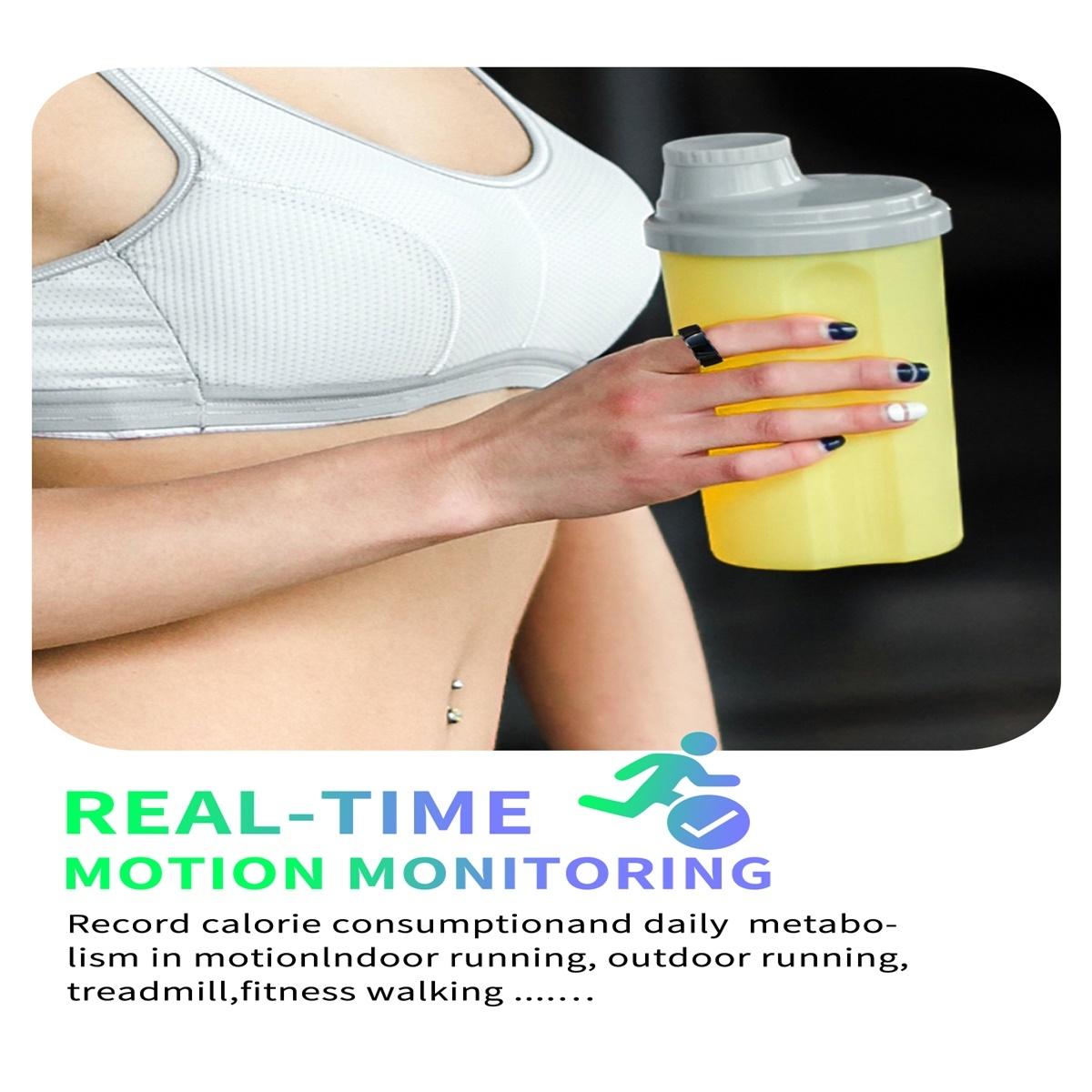 Smart Ring With Heart Rate Blood Oxygen Sleep & Sports Modes - R8 Size 20 - White