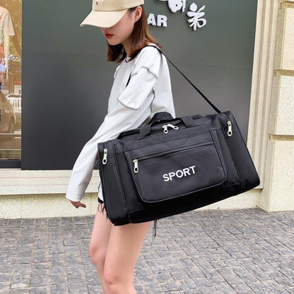 Large Capacity Shoulder Travel Bag - Black