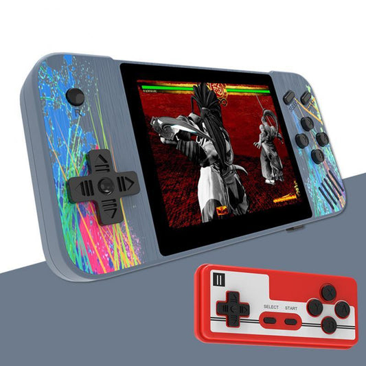 Macaron Handheld Game Console With 3.5 Screen - 800 Built-In Games For Dual Players - Grey