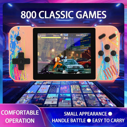 Macaron Handheld Game Console With 3.5 Screen - 800 Built-In Games For Dual Players - Grey