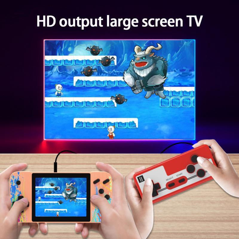 Macaron Handheld Game Console With 3.5 Screen - 800 Built-In Games For Dual Players - Grey