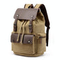 Student Canvas Backpack - Compact and Stylish - Khaki