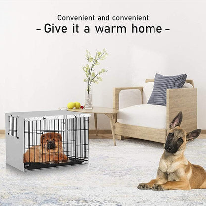 Outdoor Pet Cage Cover - Oxford Cloth Dustproof Rainproof Sunscreen - 63.5X48X50Cm - Black