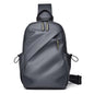 Large Capacity Waterproof Crossbody Chest Bag - Gray