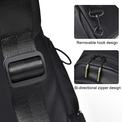 Large Capacity Waterproof Crossbody Chest Bag - Gray