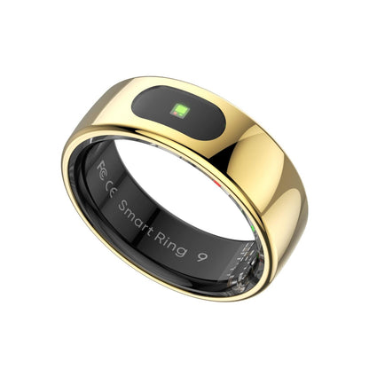 Smart Ring Heart Rate Blood Oxygen Sleep Sports Size 11 - Gold