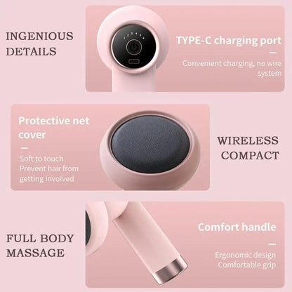 5-Head Handheld Massage Gun For Fat Pushing - White