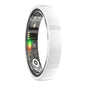 Smart Ring With Heart Rate Blood Oxygen Sleep & Sports Modes - Size 8 - White