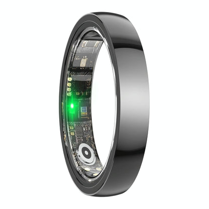 Smart Ring With Heart Rate Blood Oxygen Sleep & Sports Modes - Size 8 - White