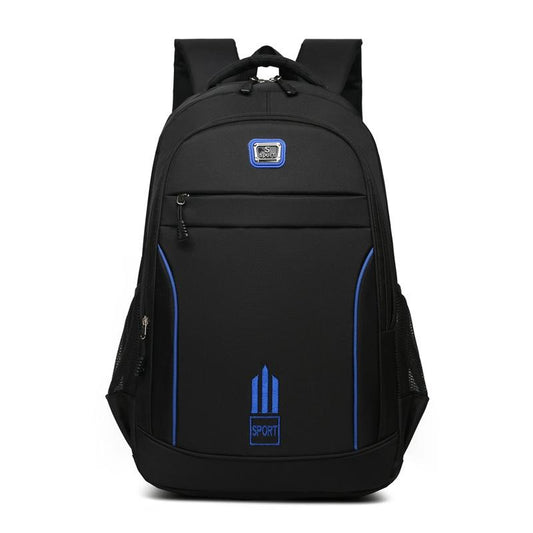 Large Capacity Nylon Backpack For Students - Blue