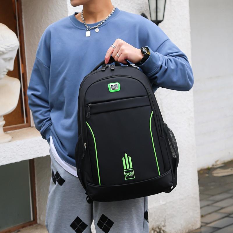 Large Capacity Nylon Backpack For Students - Blue