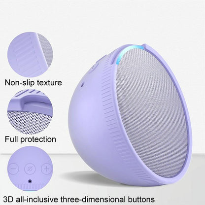 Protective Cover for Amazon Echo Pop Smart Speaker - Drop-proof and All-inclusive - Black