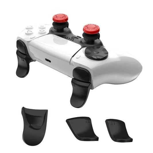 5-in-1 L1 / R1 Extended Key Game Handle for Sony Ps5 - Cross & Lengthened Keys - Black Red