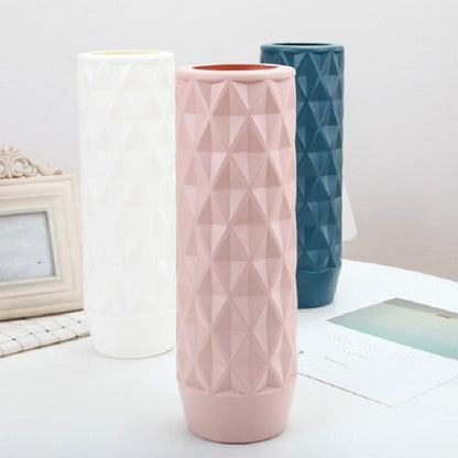 Creative Plastic Vase For Home Decoration - Flower Arrangement Container - Pink