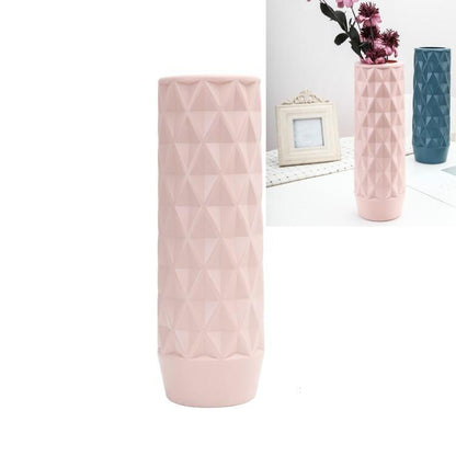 Creative Plastic Vase For Home Decoration - Flower Arrangement Container - Pink